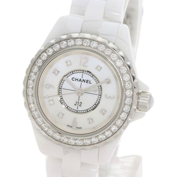 Chanel H2572 J12 29mm (114in) 8P Bezel Diamond Wristwatch Ceramic Ladies - Picture 3 of 15